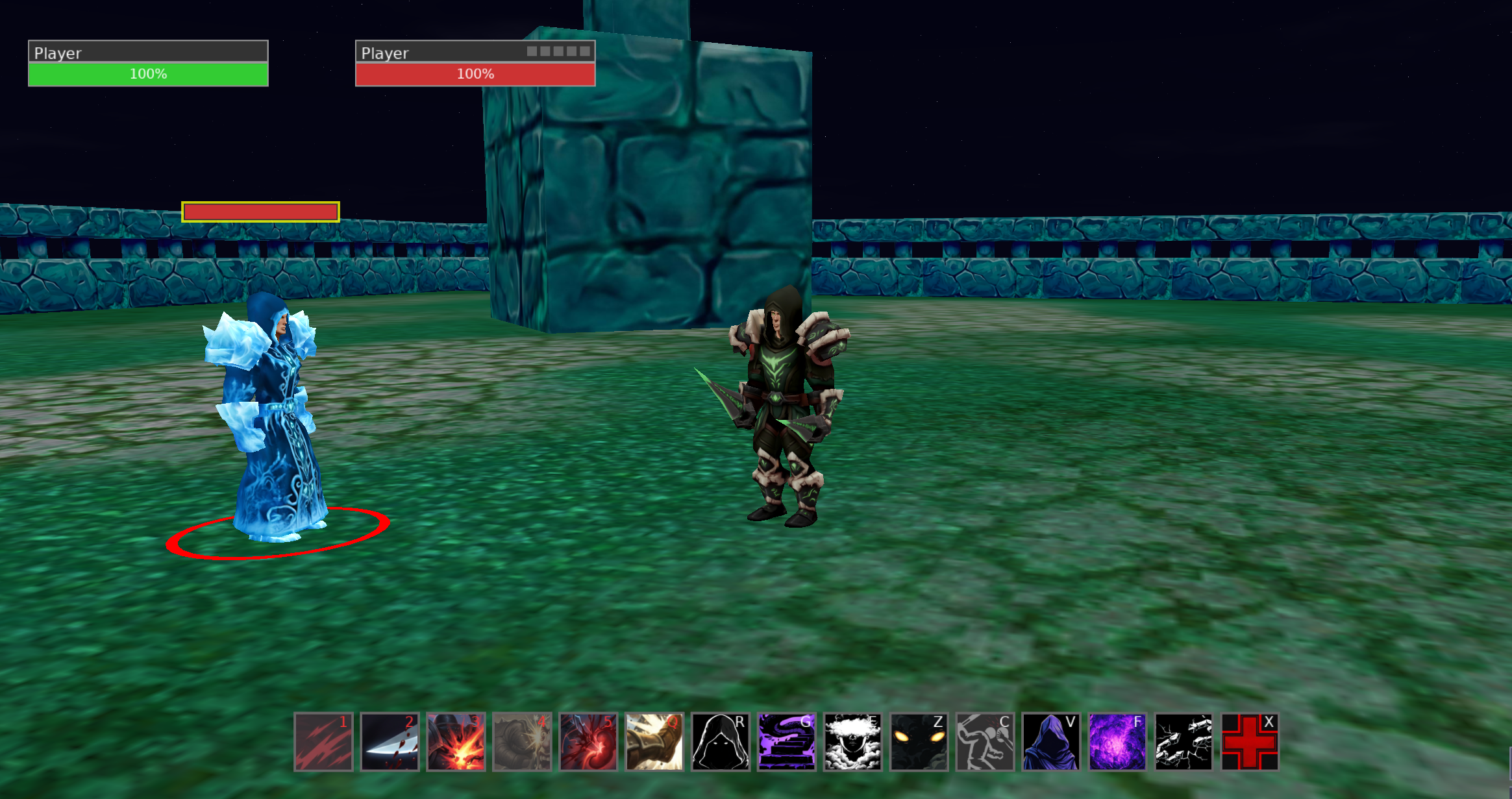 Rogue champion in arena